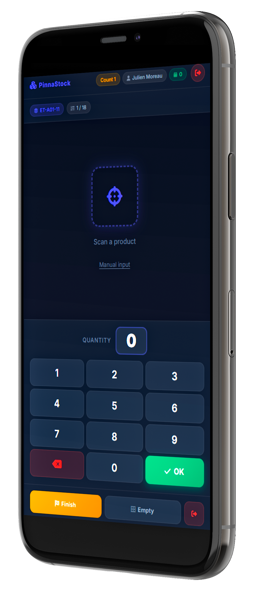 PinnaStock — scan & inventory app